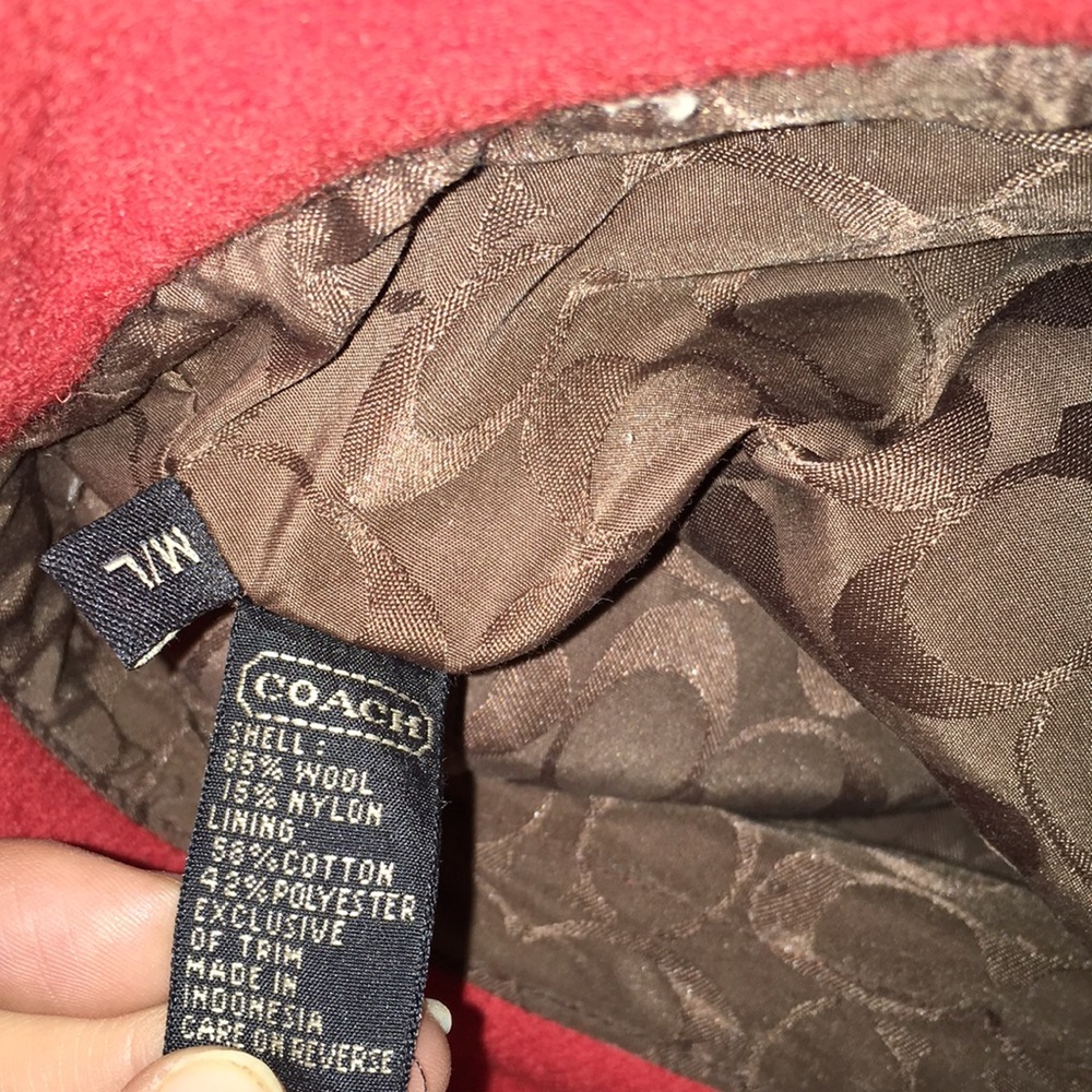 Coach exclusive vintage hat coral and brown - Picture 4 of 4